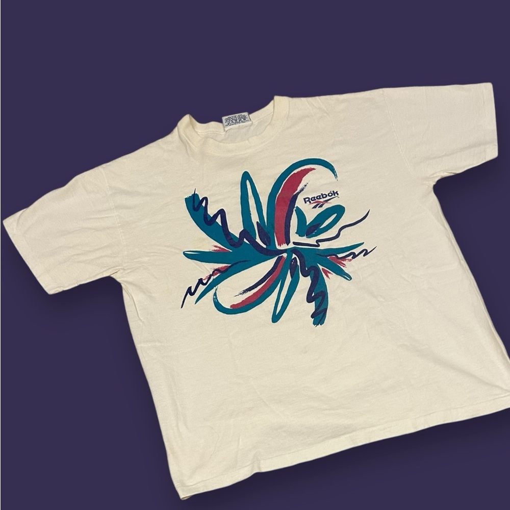 VTG 90s Reebok Tee Shirt L Streetwear Running Cotton Athletic Women’s Retro